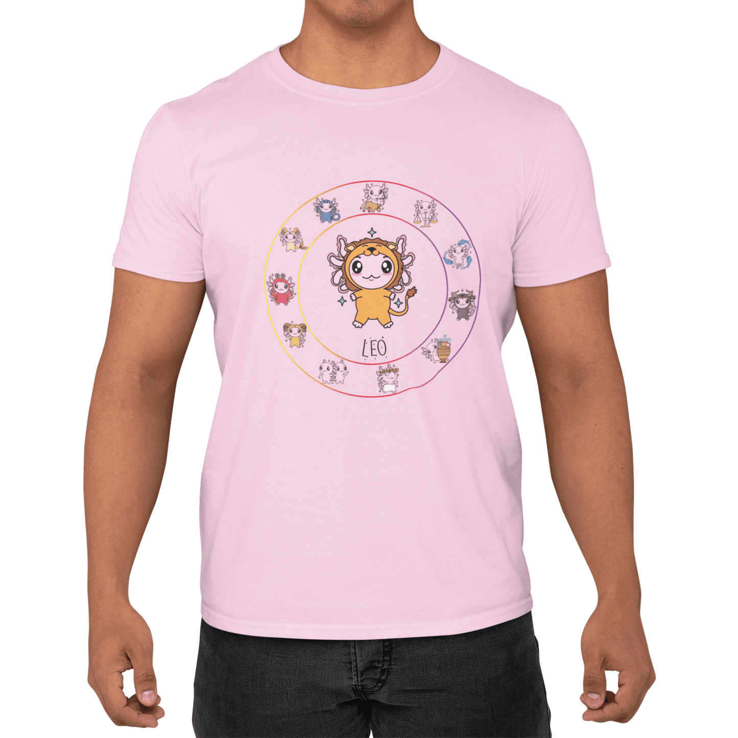 Playera Horoscopos Leo Axolotzin Ajolote Adulto E Infantil