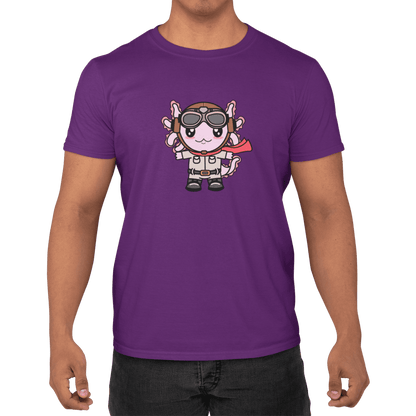 Playera Axolotzin Aviador Ajolote Adulto E Infantil