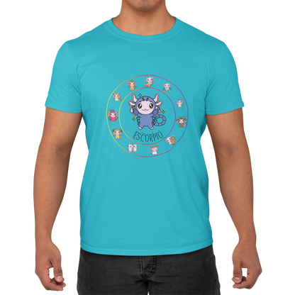 Playera Horoscopos Escorpio Axolotzin Ajolote Adulto E Infantil