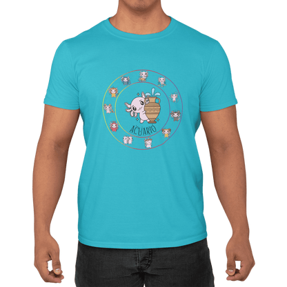 Playera Horoscopos Acuario Axolotzin Ajolote Adulto E Infantil