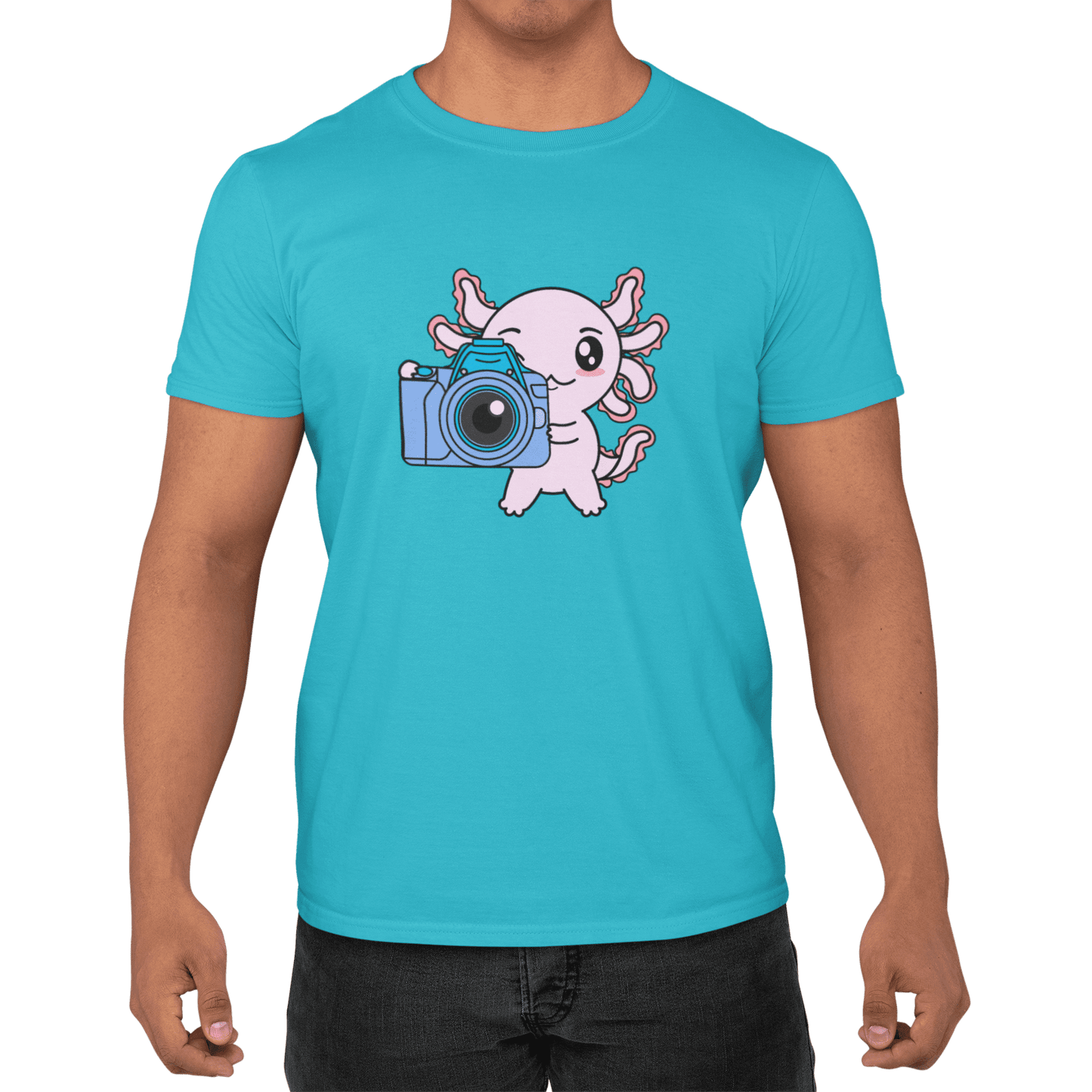 Playera Axolotzin Fotografo Ajolote Adulto E Infantil