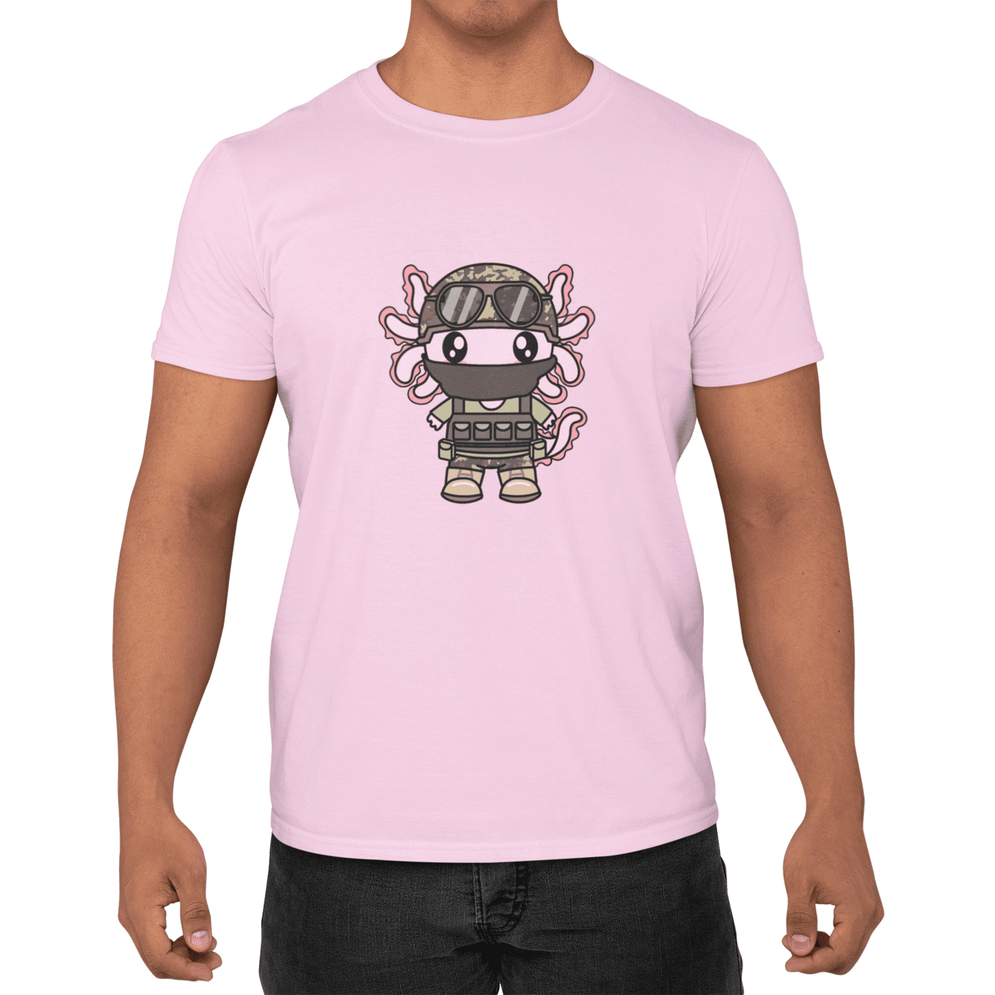 Playera Axolotzin Militar Ajolote Adulto E Infantil