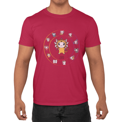 Playera Horoscopos Leo Axolotzin Ajolote Adulto E Infantil