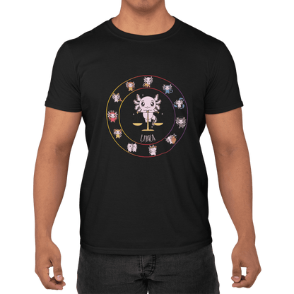 Playera Horoscopos Libra Axolotzin Ajolote Adulto E Infantil