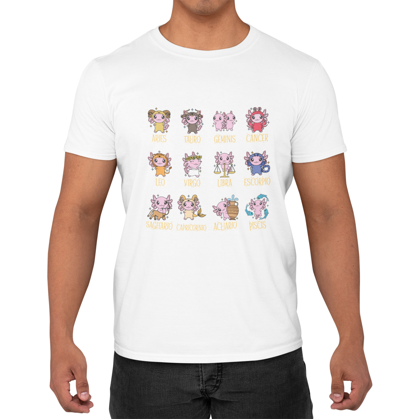 Playera Axolotzin Horoscopos Ajolote Adulto E Infantil