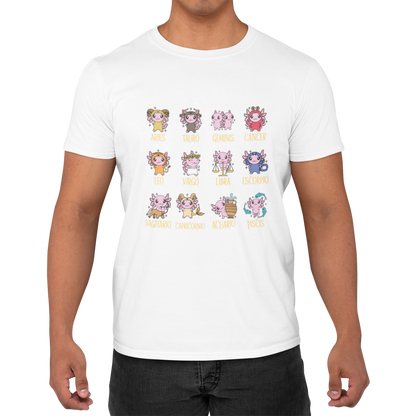 Playera Axolotzin Horoscopos Ajolote Adulto E Infantil