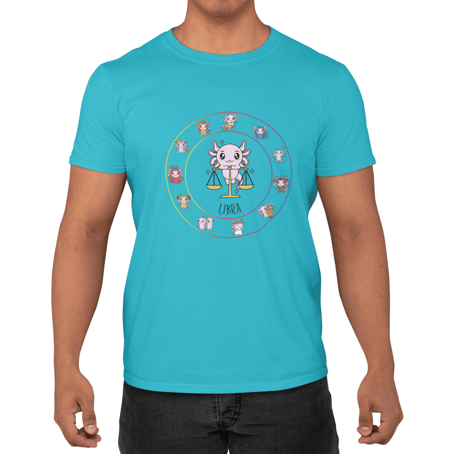 Playera Horoscopos Libra Axolotzin Ajolote Adulto E Infantil