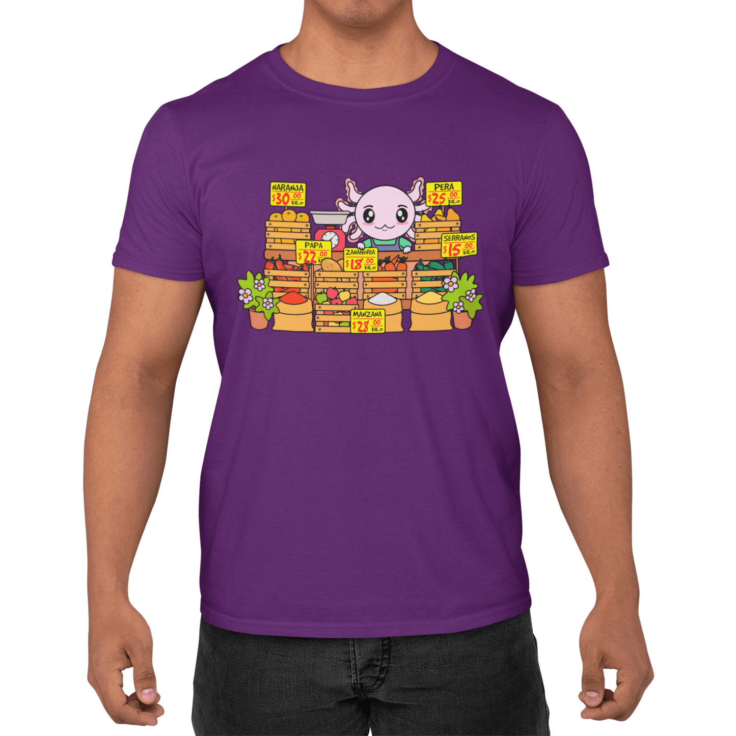 Playera Axolotzin Marchante Ajolote Adulto E Infantil