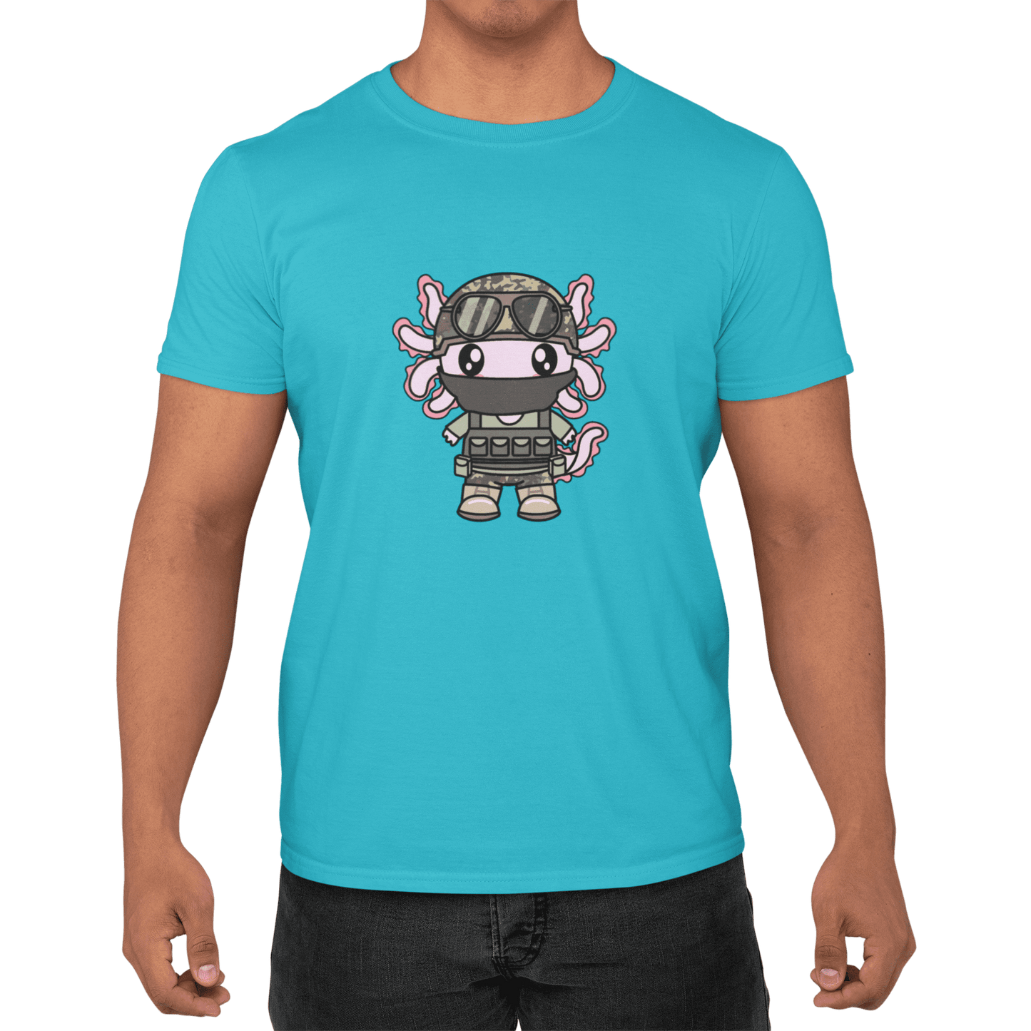 Playera Axolotzin Militar Ajolote Adulto E Infantil