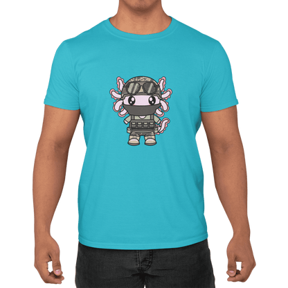 Playera Axolotzin Militar Ajolote Adulto E Infantil