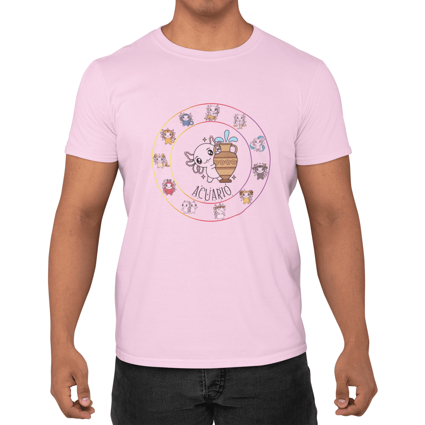 Playera Horoscopos Acuario Axolotzin Ajolote Adulto E Infantil