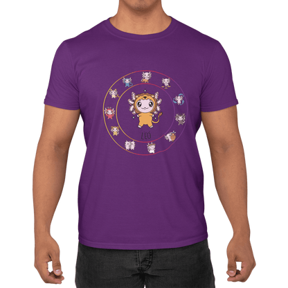 Playera Horoscopos Leo Axolotzin Ajolote Adulto E Infantil
