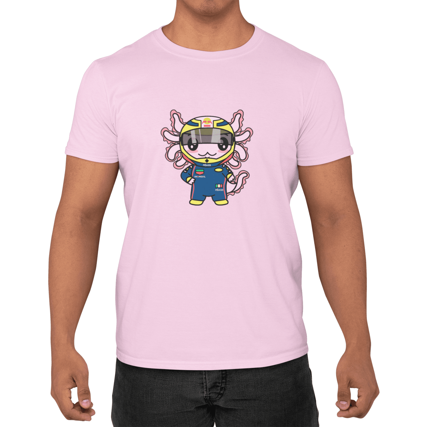 Playera Axolotzin Piloto De Carreras Ajolote Adulto E Infantil