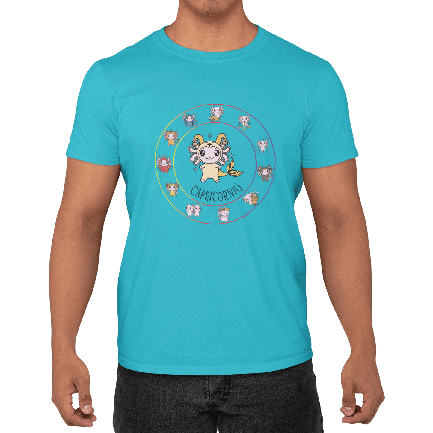 Playera Horoscopos Capricornio Axolotzin Ajolote Adulto E Infantil