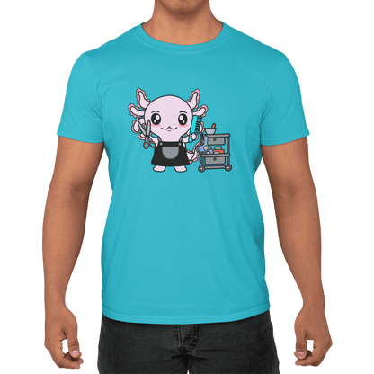Playera Axolotzin Barbero Ajolote Adulto E Infantil