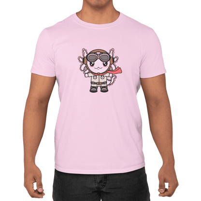 Playera Axolotzin Aviador Ajolote Adulto E Infantil