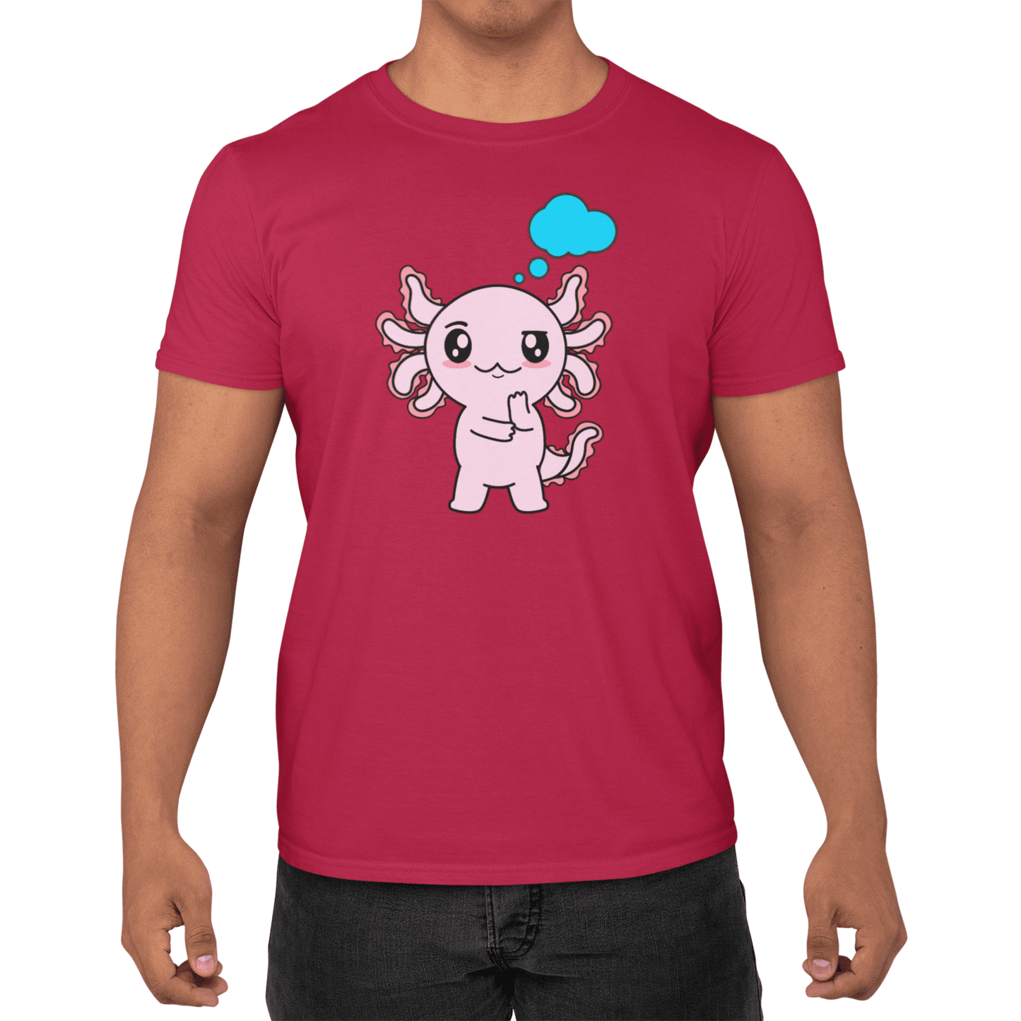 Playera Axolotzin Pensando Ajolote Adulto E Infantil