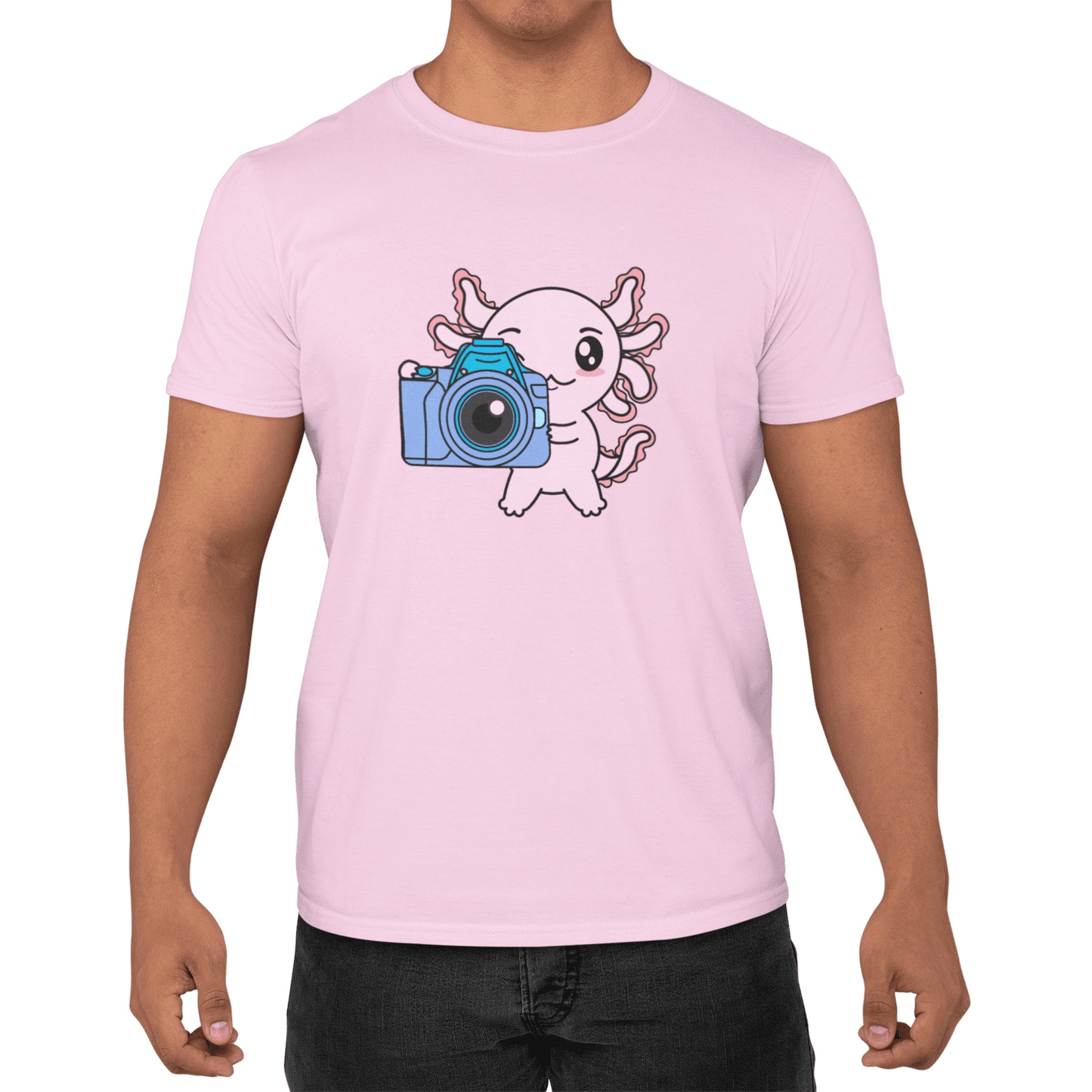 Playera Axolotzin Fotografo Ajolote Adulto E Infantil