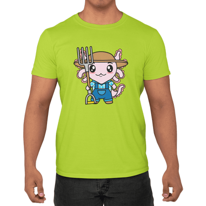 Playera Axolotzin Granjero Ajolote Adulto E Infantil