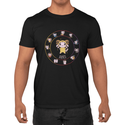 Playera Horoscopos Aries Axolotzin Ajolote Adulto E Infantil
