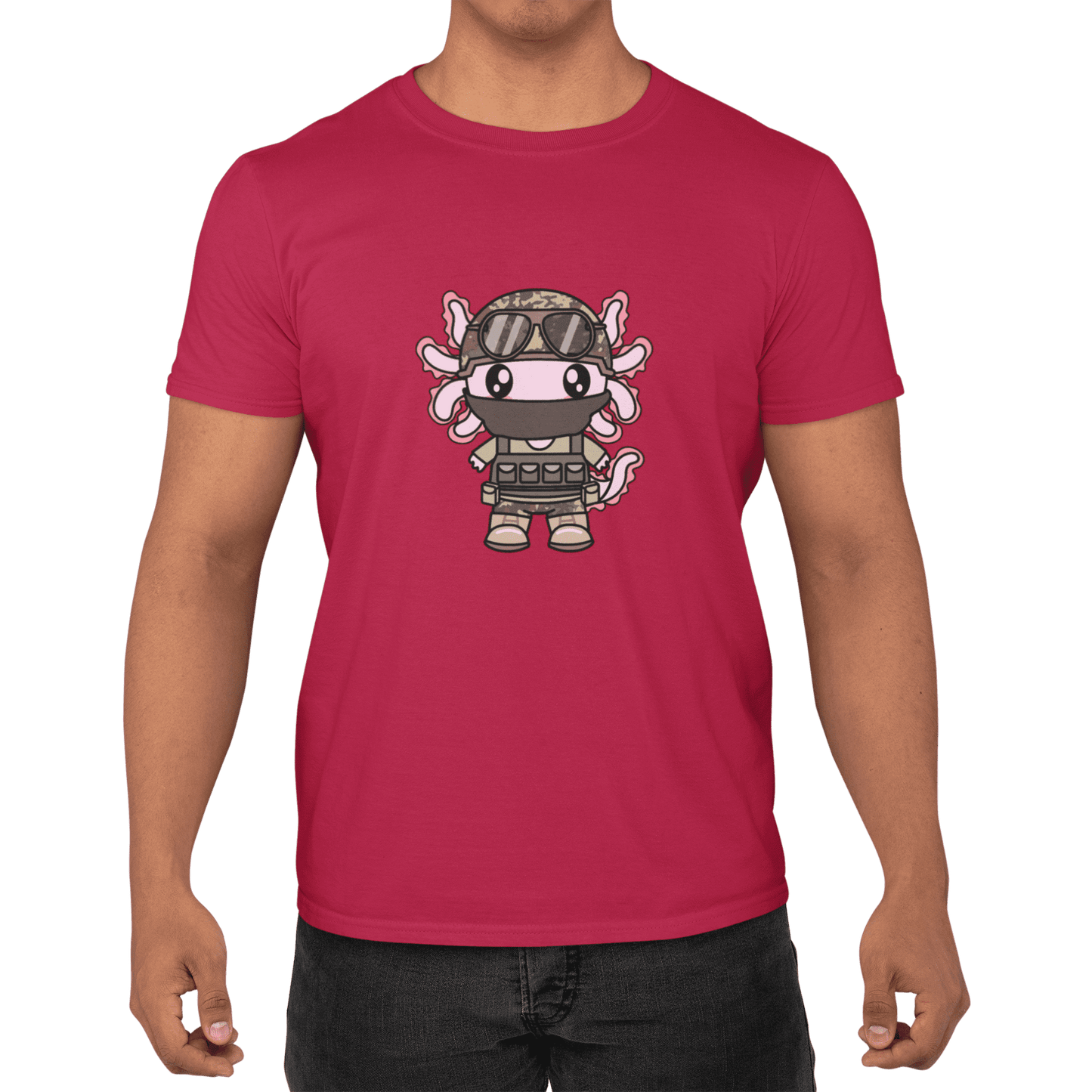 Playera Axolotzin Militar Ajolote Adulto E Infantil