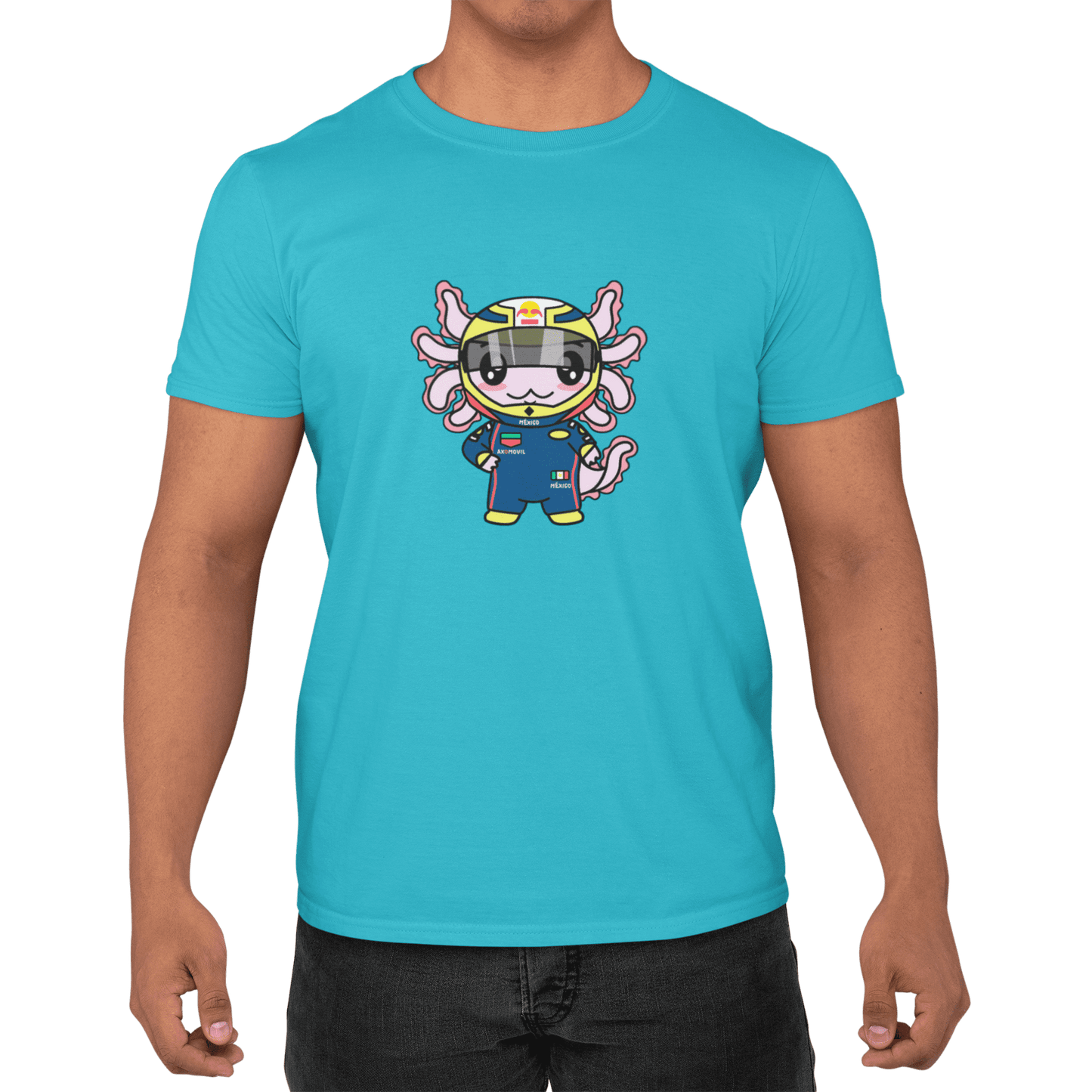Playera Axolotzin Piloto De Carreras Ajolote Adulto E Infantil