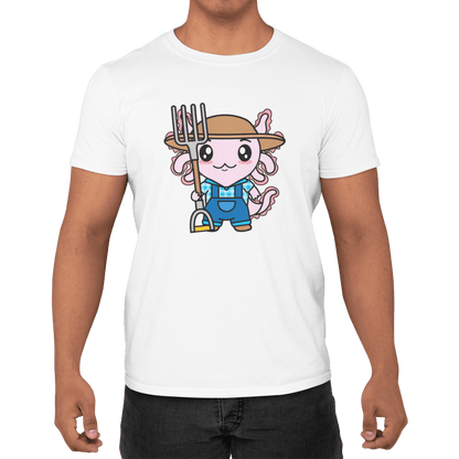 Playera Axolotzin Granjero Ajolote Adulto E Infantil