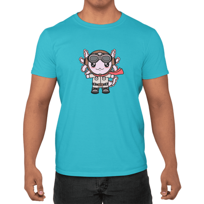 Playera Axolotzin Aviador Ajolote Adulto E Infantil