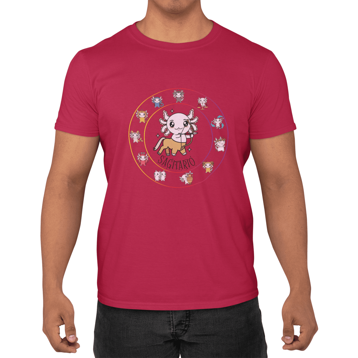 Playera Horoscopos Sagitario Axolotzin Ajolote Adulto E Infantil