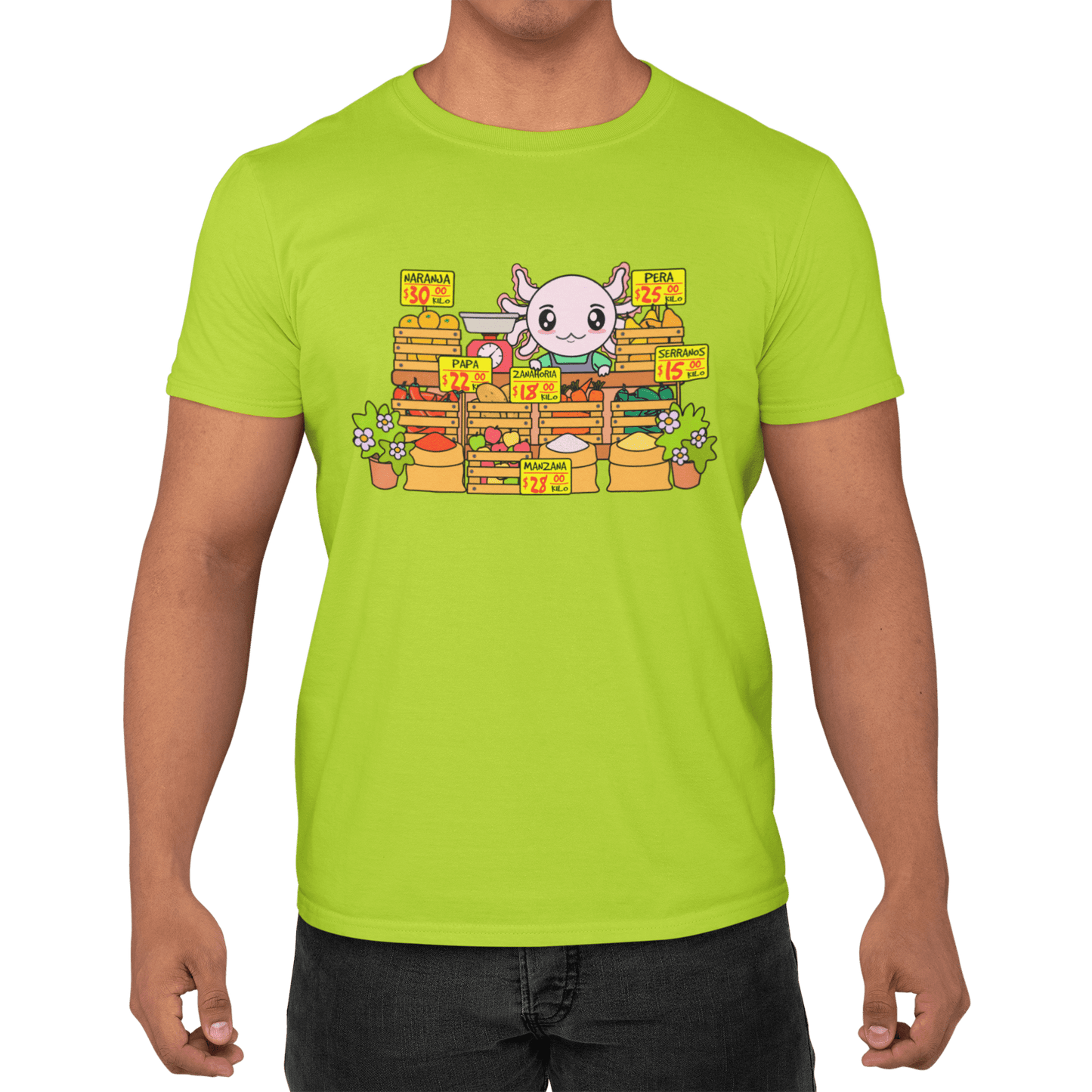 Playera Axolotzin Marchante Ajolote Adulto E Infantil