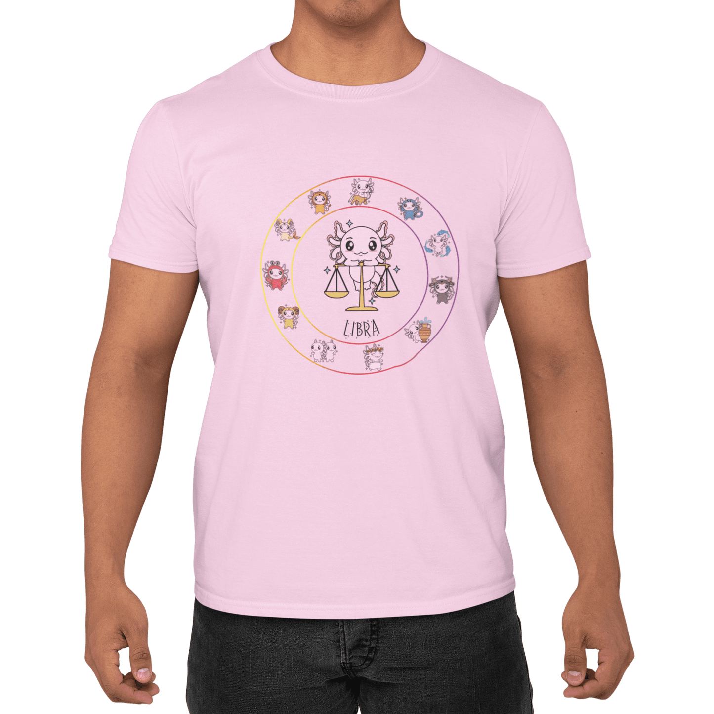 Playera Horoscopos Libra Axolotzin Ajolote Adulto E Infantil