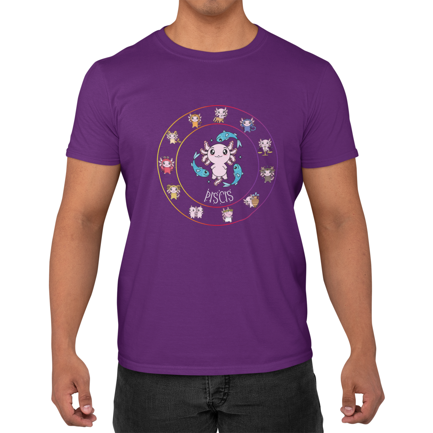 Playera Horoscopos Piscis Axolotzin Ajolote Adulto E Infantil