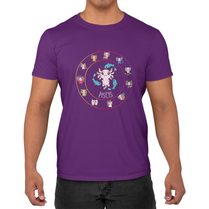 Playera Horoscopos Piscis Axolotzin Ajolote Adulto E Infantil