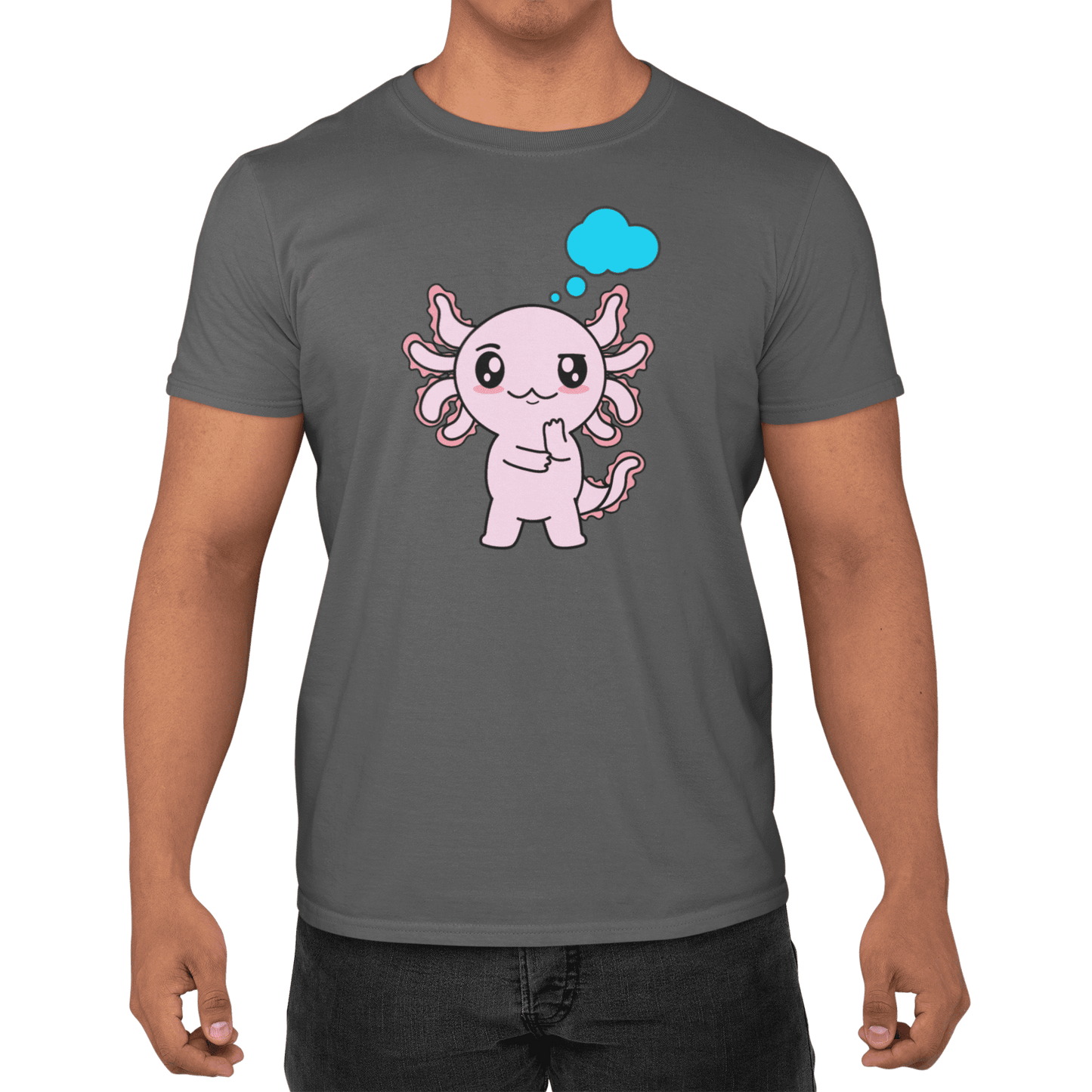 Playera Axolotzin Pensando Ajolote Adulto E Infantil