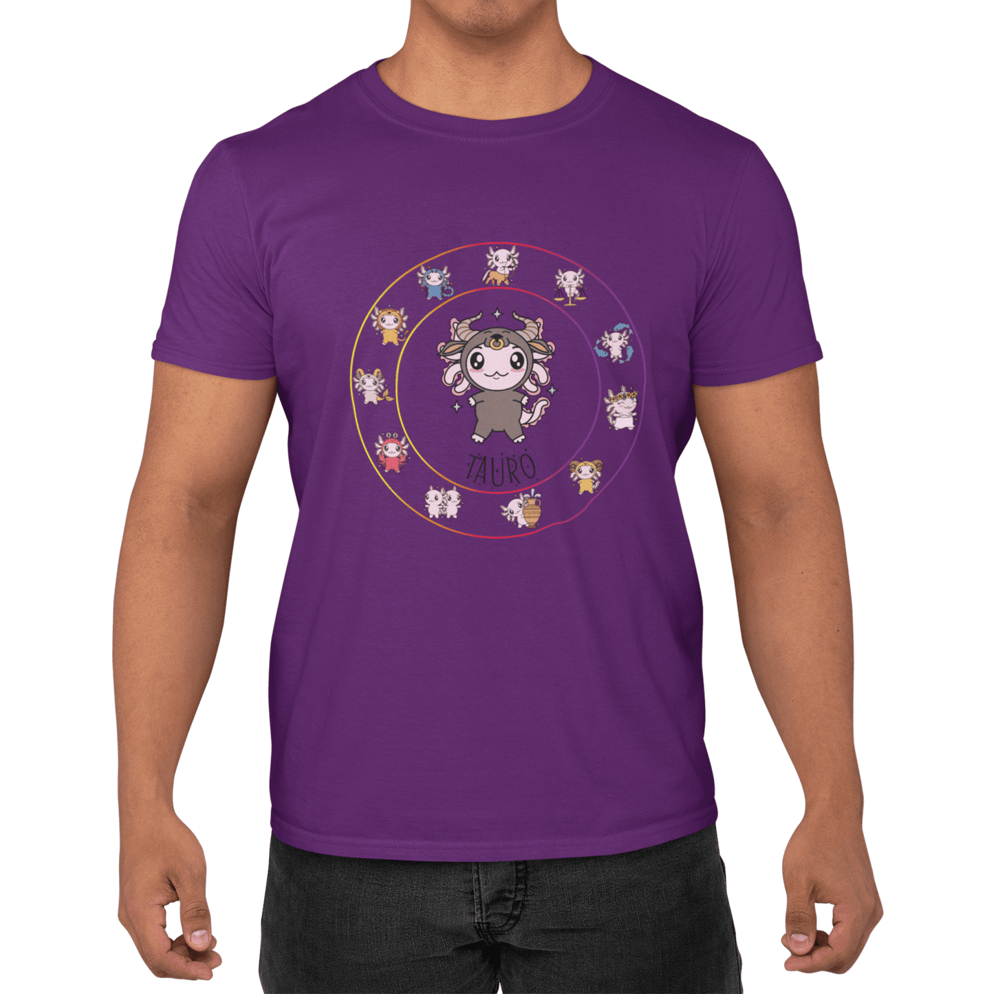 Playera Horoscopos Tauro Axolotzin Ajolote Adulto E Infantil