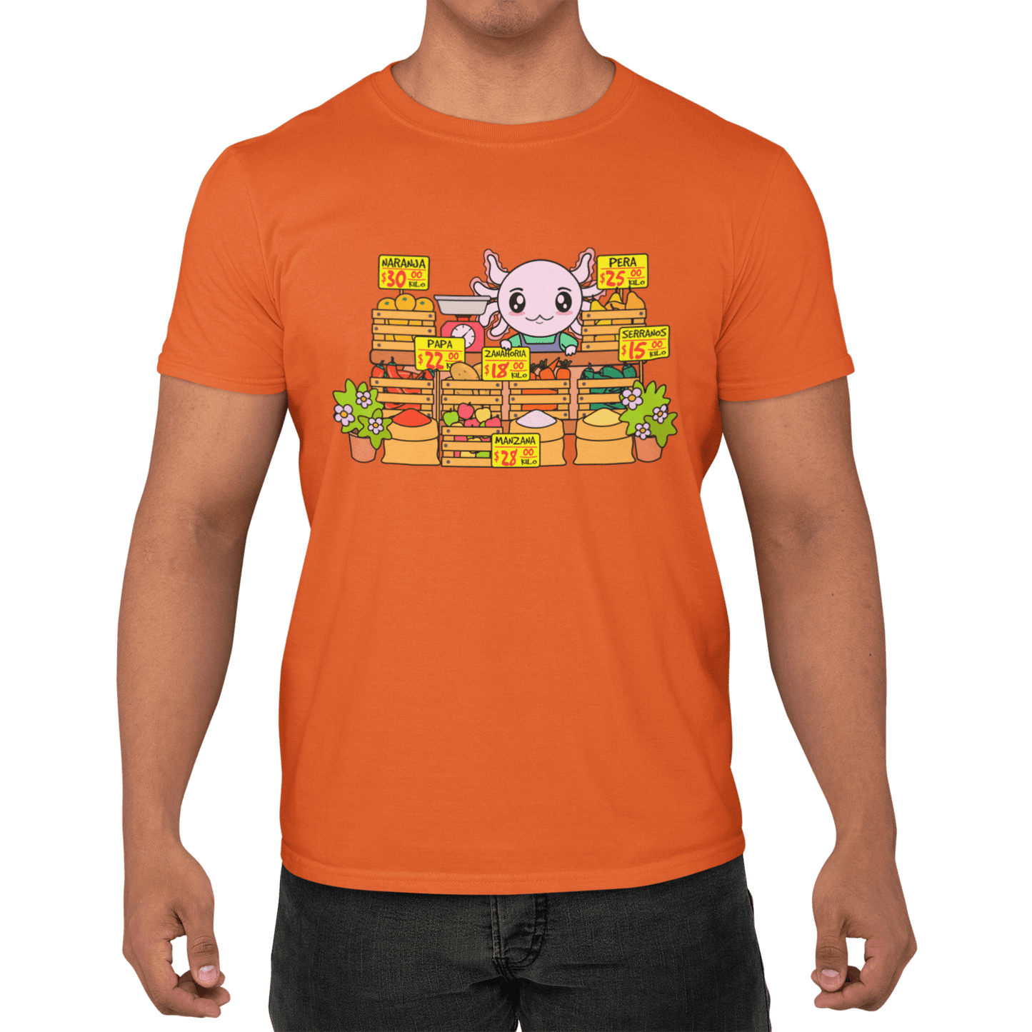 Playera Axolotzin Marchante Ajolote Adulto E Infantil