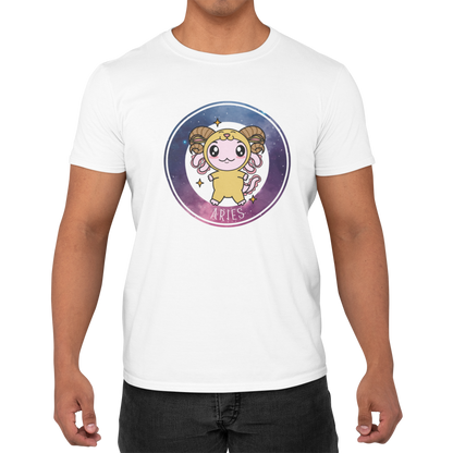 Playera Axolotzin Horoscopos Galaxy Aries Ajolote Adulto E Infantil