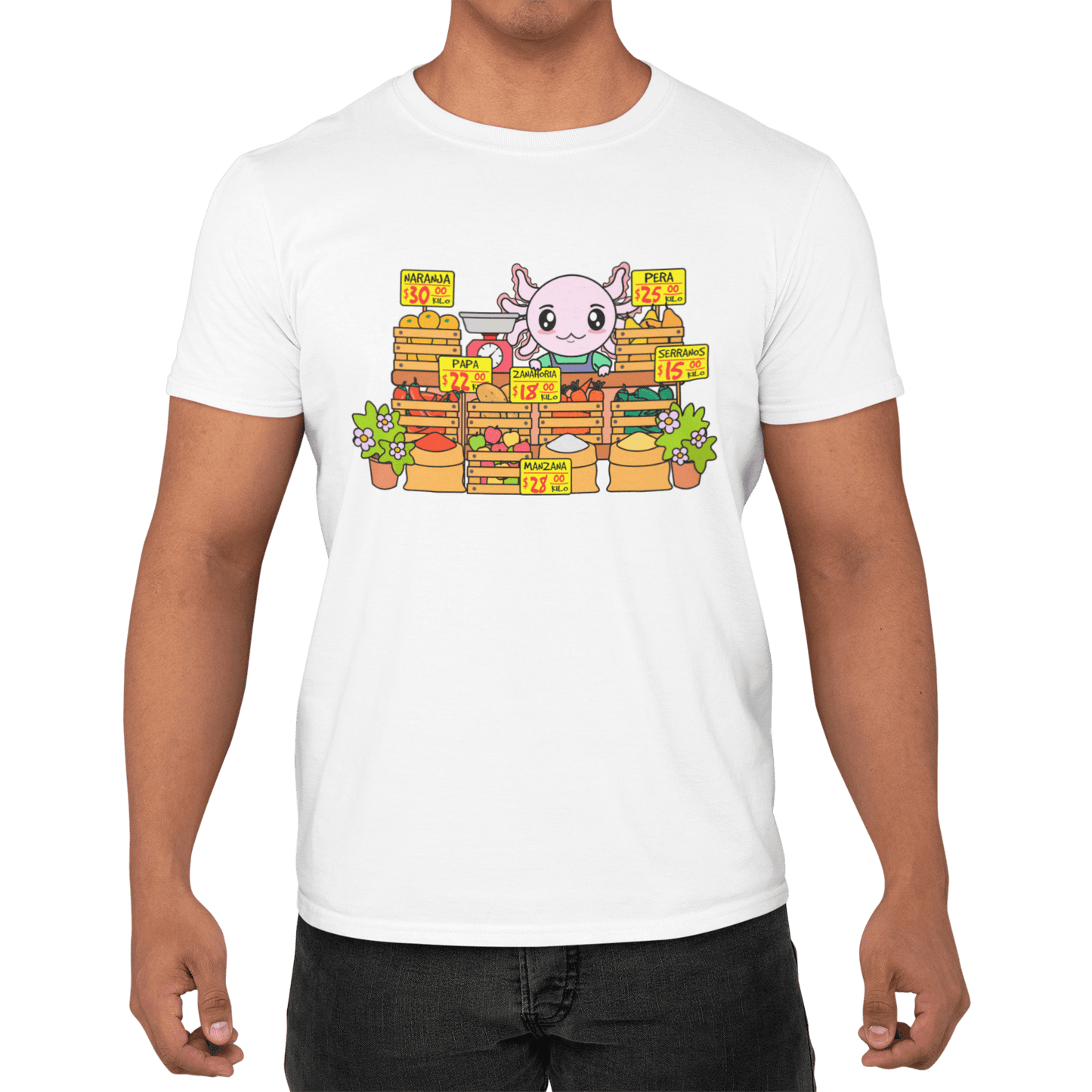 Playera Axolotzin Marchante Ajolote Adulto E Infantil