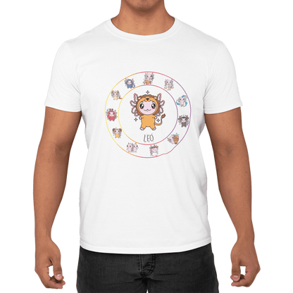 Playera Horoscopos Leo Axolotzin Ajolote Adulto E Infantil