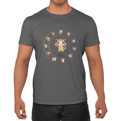 Playera Horoscopos Aries Axolotzin Ajolote Adulto E Infantil