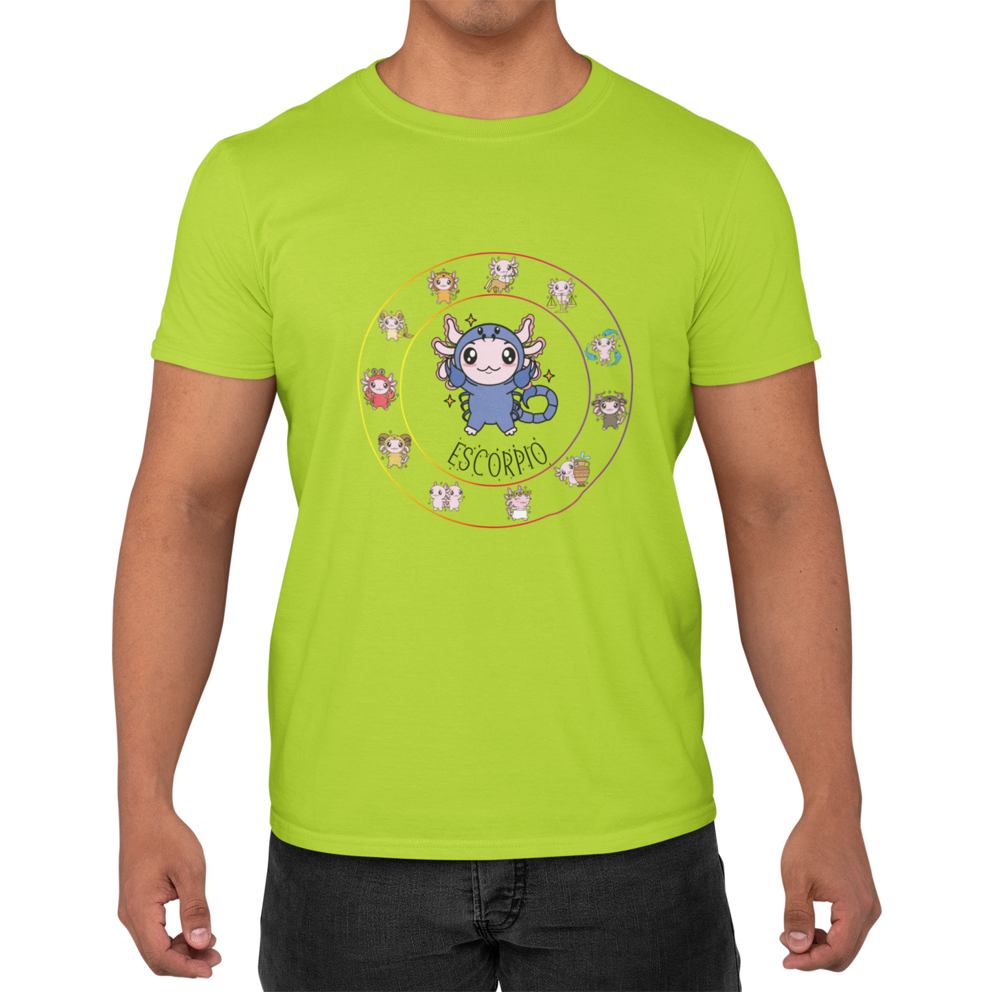 Playera Horoscopos Escorpio Axolotzin Ajolote Adulto E Infantil