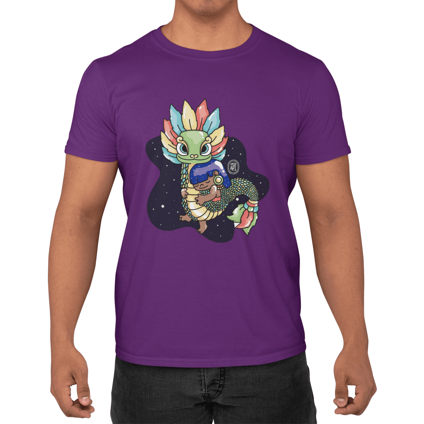 Playera Ajolotito Niña Y Quetzalcoatl Mirari Chan