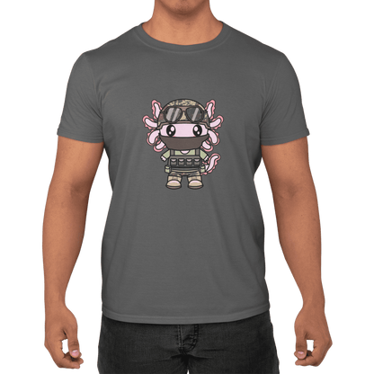 Playera Axolotzin Militar Ajolote Adulto E Infantil