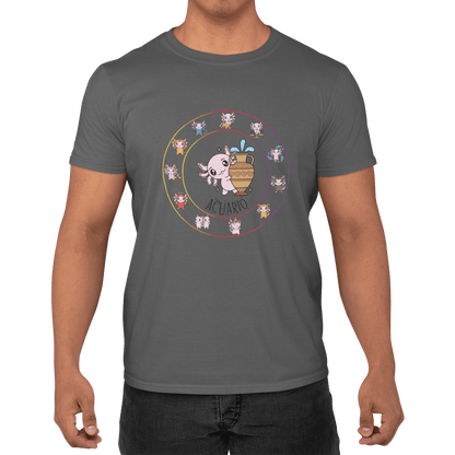Playera Horoscopos Acuario Axolotzin Ajolote Adulto E Infantil