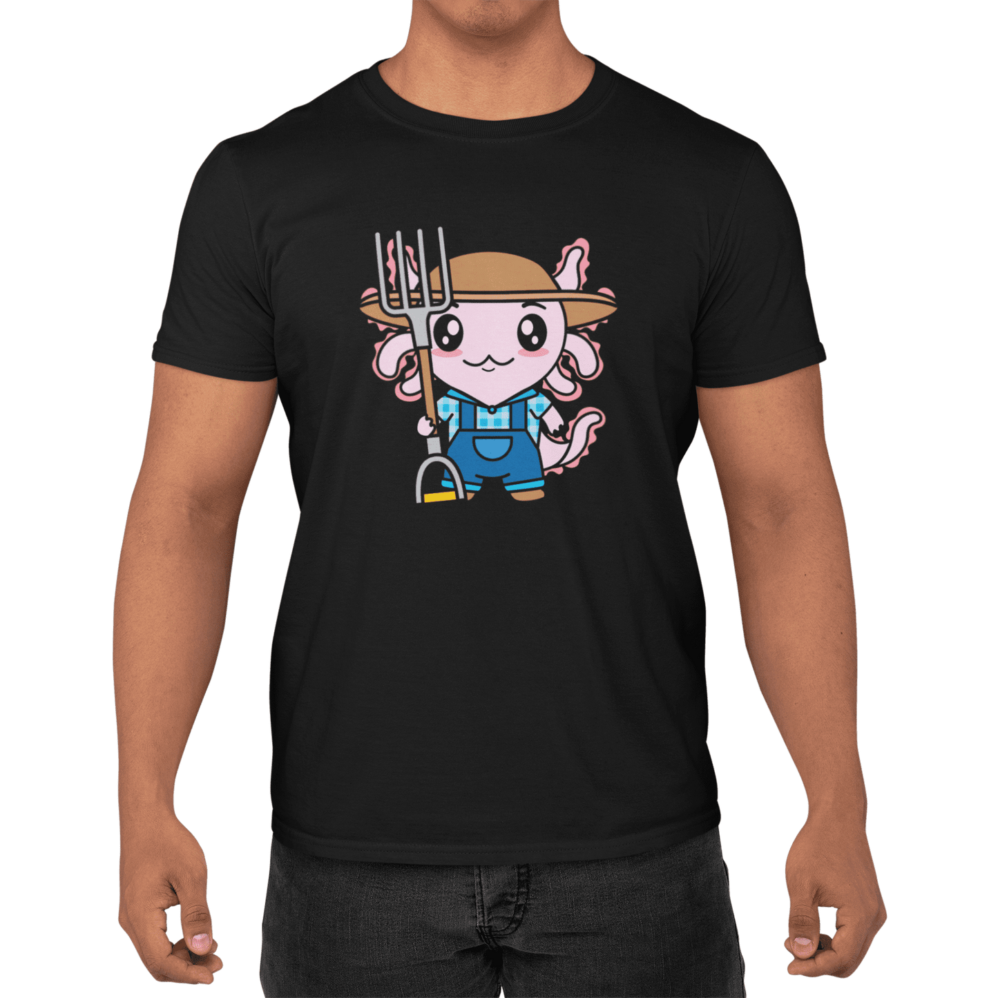 Playera Axolotzin Granjero Ajolote Adulto E Infantil