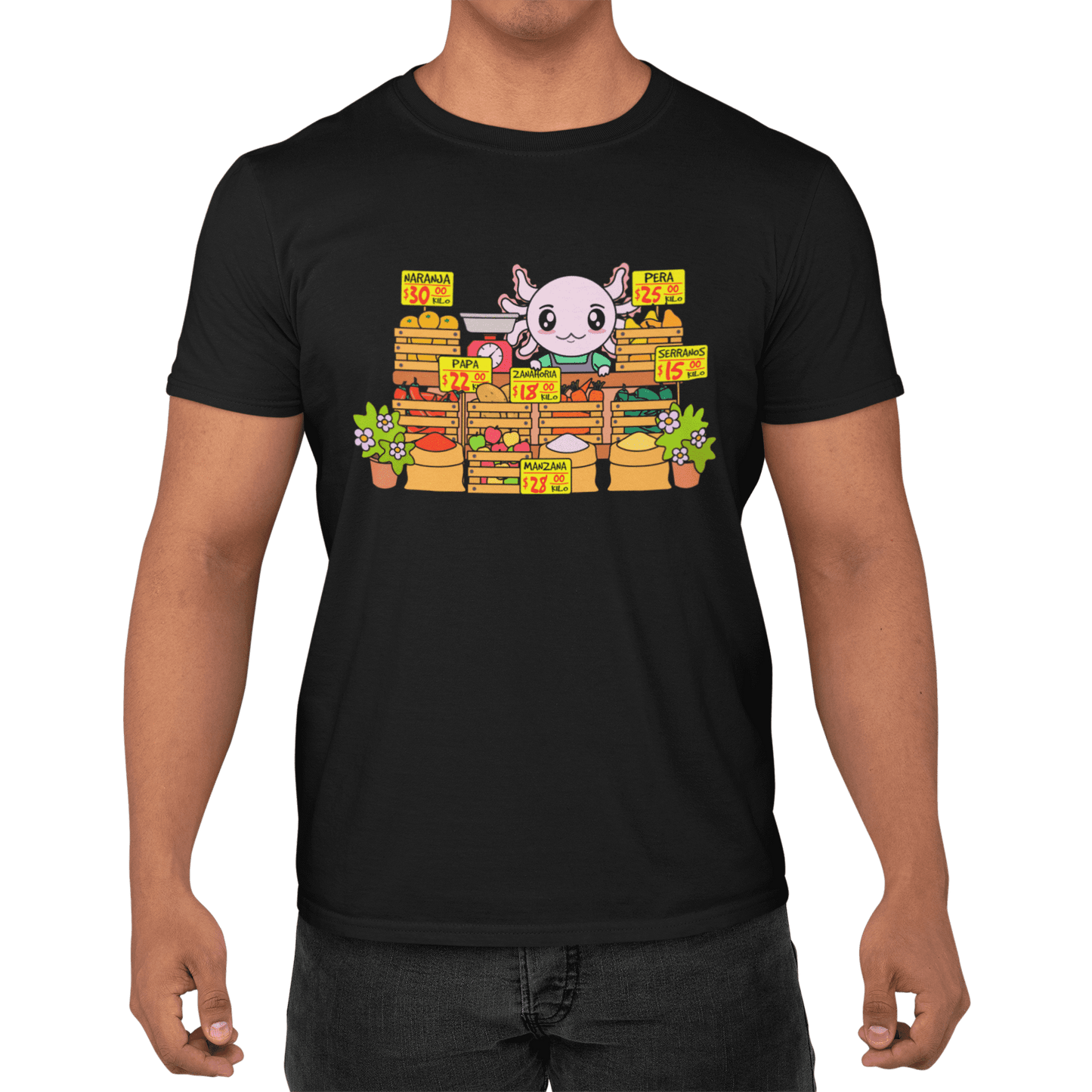 Playera Axolotzin Marchante Ajolote Adulto E Infantil