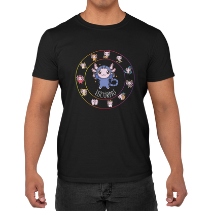 Playera Horoscopos Escorpio Axolotzin Ajolote Adulto E Infantil