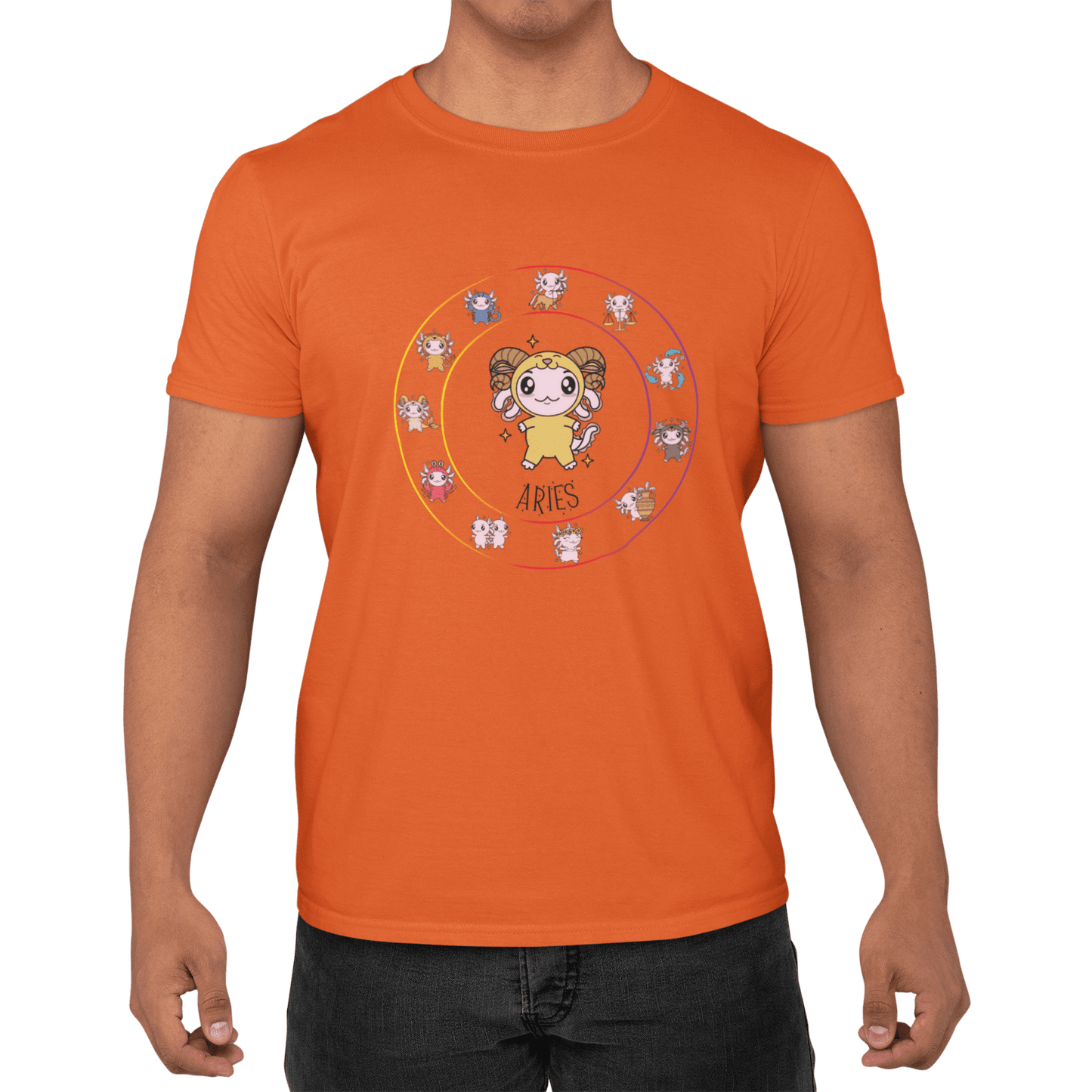 Playera Horoscopos Aries Axolotzin Ajolote Adulto E Infantil