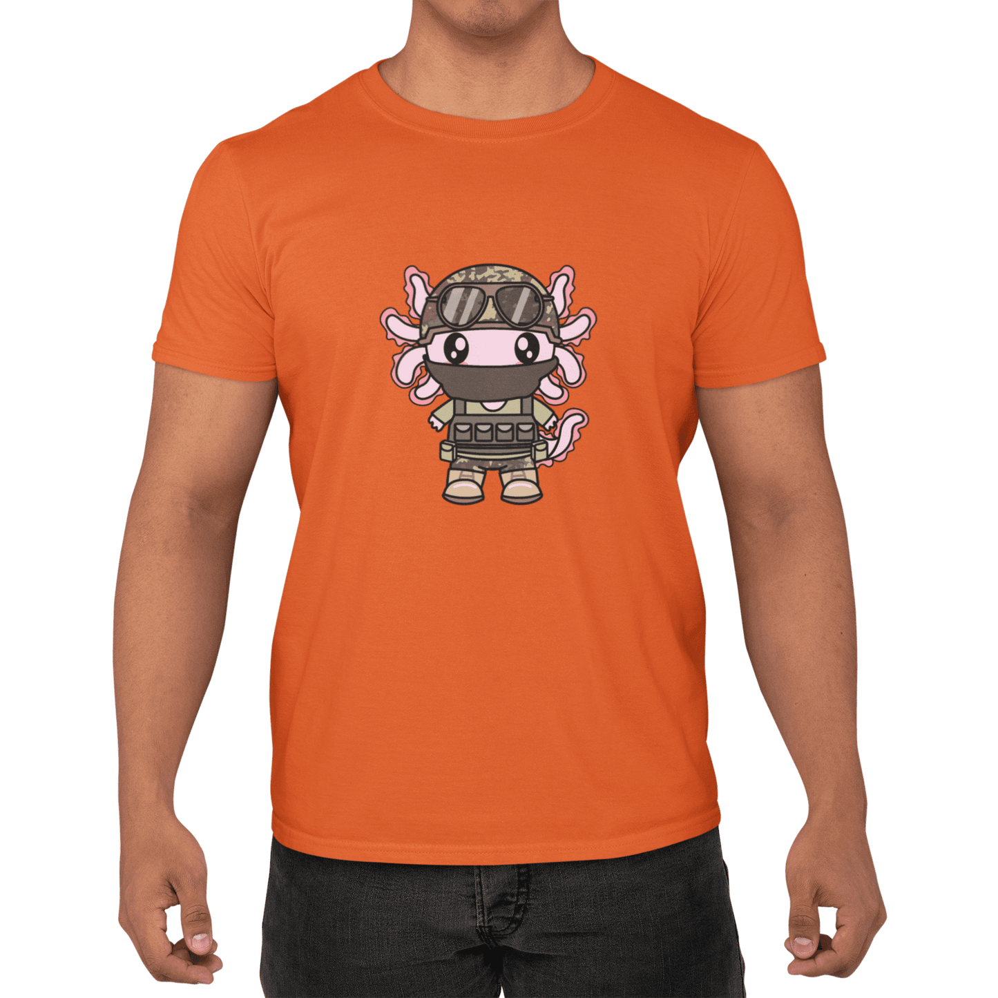 Playera Axolotzin Militar Ajolote Adulto E Infantil