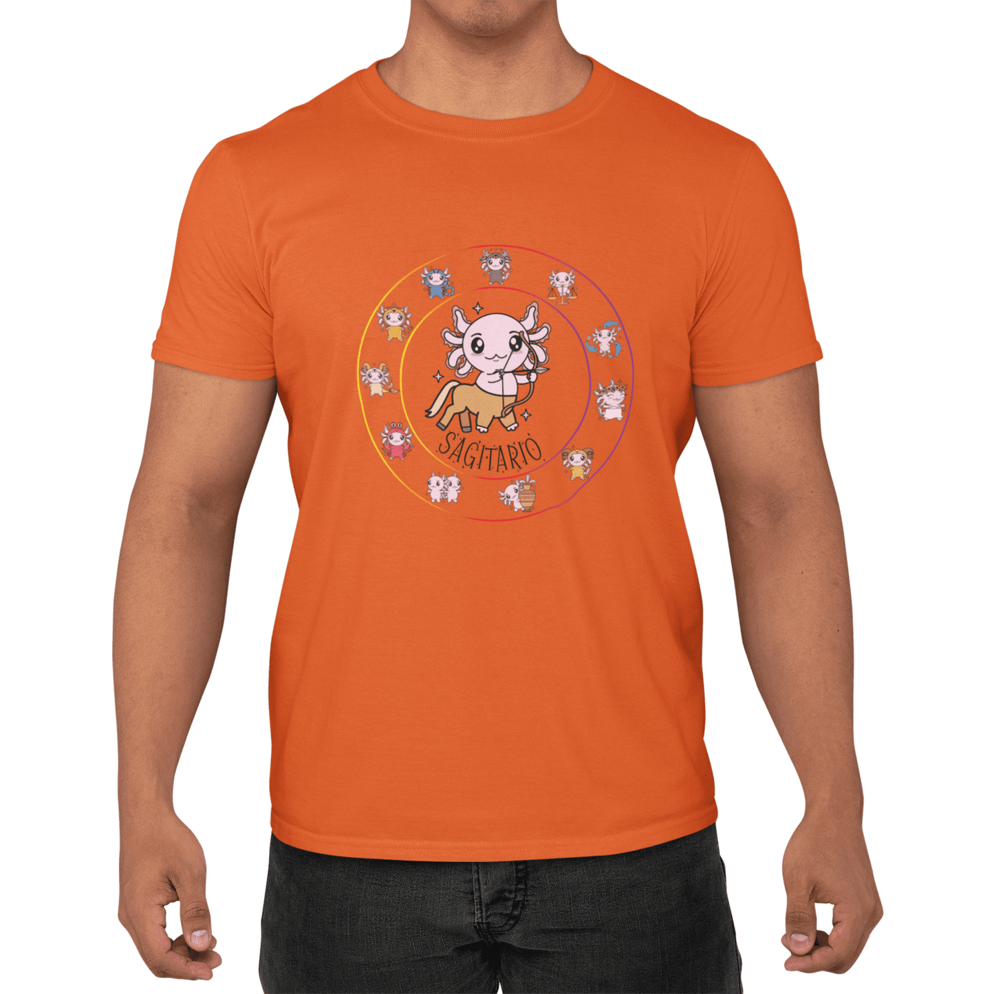 Playera Horoscopos Sagitario Axolotzin Ajolote Adulto E Infantil